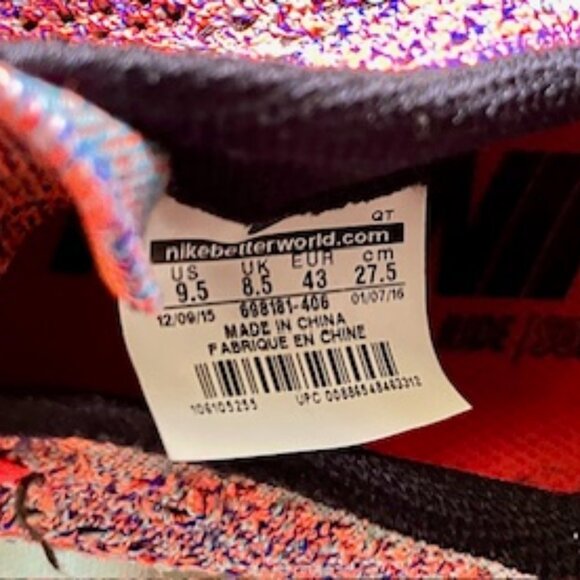 Mens Nike Flyknit running shoes Size 9.5 M - Picture 4 of 4